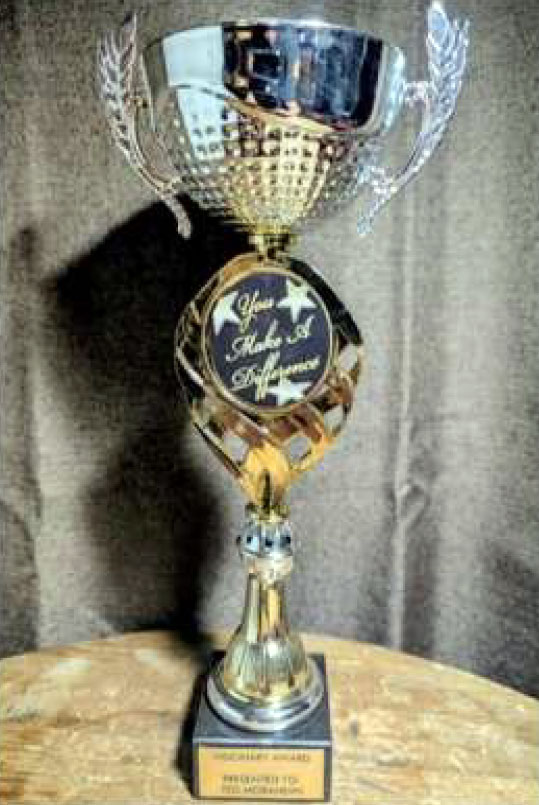 The 2025 HHH Visionary Award trophy.